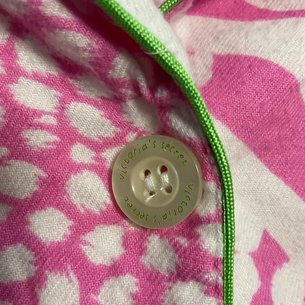 Y2K Victorias Secret Pink Leopard Cotton Pajama Set